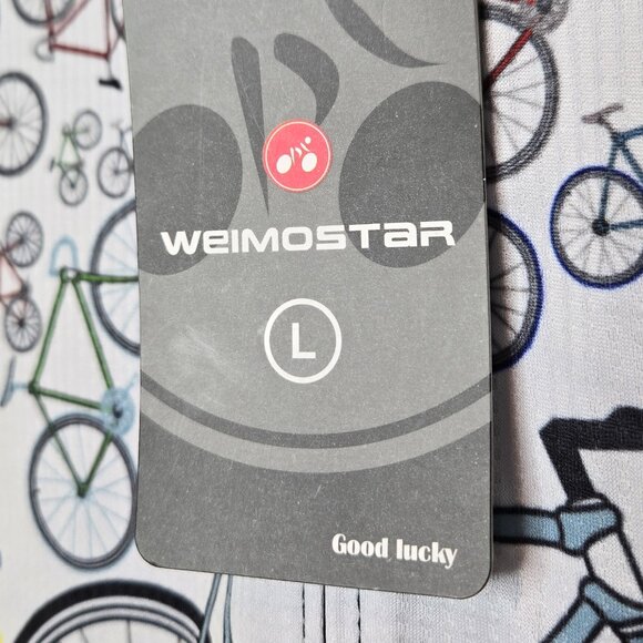 NWT Weimostar Cycling Jersey Women's Racing Workout Back Bottle Pockets Bright L - Picture 5 of 7